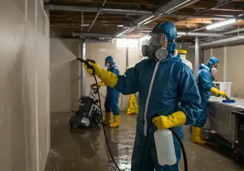 Basement Sanitization and Antimicrobial Treatment process in Yelm, WA